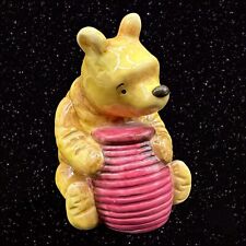 Vintage Disney Classics Charpente Ceramic Pooh with a Honey Pot Coin Bank 5.5”T picture