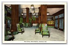 Hotel Benson Lobby Interior Portland OR Oregon UNP WB Postcard N19 picture