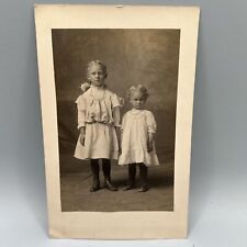 Antique Postcard RPPC Two Cute Children Posing  picture