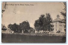 1910 State College Blind Exterior Building Vinton Iowa Vintage Antique Postcard picture