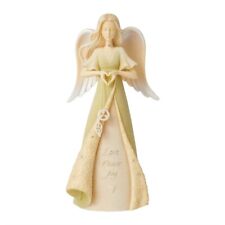 Foundations Figurine Angel of Peace 7.76 Inch High Holds Key Religious 6007519 picture