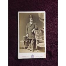Antique CDV Photograph - Gentleman With a Top Hat - Victorian/Edwardian picture