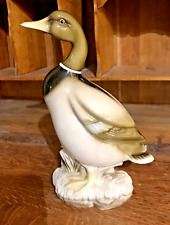 Vintage Mallard DUCK-Ivory And Green Figurine ~ JAPAN picture