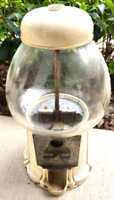 Vintage White Gumball Machine Made in the United States Collectible Rare picture