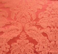 CLARENCE HOUSE Hill Brown Bonnevie Coral Damask Remnant New picture
