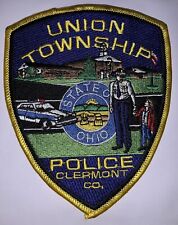 LARGE UNION TOWNSHIP CLERMONT Co. POLICE PATCH OHIO 4” X 5” picture