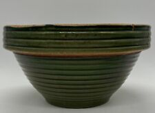 Mccoy Pottery Bowl Green Ware Mixing Stoneware Ribbed Beehive #10 READ picture