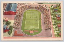 Aerial of Drake University Football Stadium Des Moines Iowa IA 1934 Postcard picture