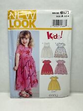 New Look 6171 Girls Dress Five Styles Pattern 1/2-4 *Uncut* picture