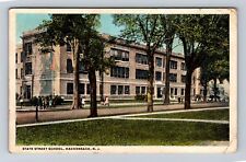 Hackensack NJ-New Jersey, State Street School, Antique Vintage Souvenir Postcard picture