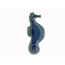 Artistic Blue Glaze Ceramic Decorative Seahorse Shape Display Plate ws3866 picture