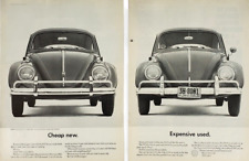 Volkswagen VW Bug Beetle Cheap New Expensive Used - 2 Page Print Ad 1962 picture