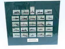 1915 Godfrey Phillips BRITISH WARSHIPS Cigarette Cards Complete Set of 25 MATTED picture
