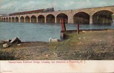 Postcard Pennsylvania Railroad Bridge Crossing the Delaware Trenton NJ 1909 picture