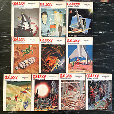 GALAXY  Science Fiction pulp magazine Lot 10 Issues  1953 Asimov willy ley picture