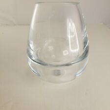 Vintage Hand Blown Clear Glass Oil Lamps Bubble Poland Heavy  Art Glass Vase picture