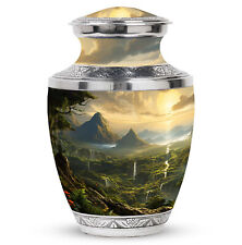Ashes Urns Human Bird's Eye View Of The Rainforest (10 Inch) Large Urn picture