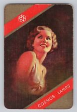 1930s Cosmos Lamps Card Swap Single Playing Advertising Ace Diamonds picture