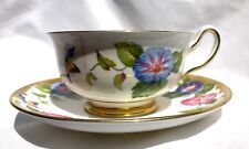 ROYAL CHELSEA - Fine Bone China - Tea Cup & Saucer - Floral - Gold Trim picture