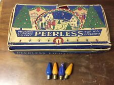 Vintage Noma 8 Lights Of C-6 Bulbs With Peerless Box & 4 Xtra Bulbs picture