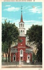 Burlington, Vermont, VT, Unitarian Church, White Border Vintage Postcard e7788 picture