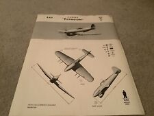 WWII Fighter Plane Recognition Poster Uk RAF Hawker Typhoon picture