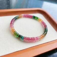 6mm Natural Colorful Tourmaline Bracelet  Clear  Beads Crystal AAAA picture