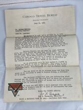 1937 Conoco Travel Bureau Denver Colorado Letter Sadorus Illinois 1937 Letter picture
