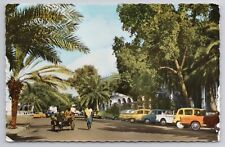 1963 Postcard Le Centre Djibouti East Africa Place Menelik Cars Automobiles picture