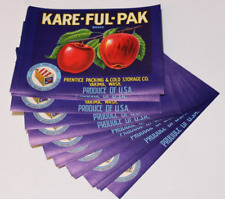 Original 25 KARE-FUL-PAK half box apple crate labels Yakima WA wholesale picture