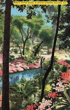 Palatka FL Florida, Rustic Water Wheel in Lush Ravine Gardens, Vintage Postcard picture