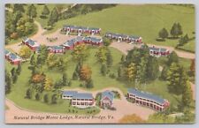 Vtg Post Card Natural Bridge Motor Lodge, Natural Bridge, Virginia H240 picture