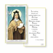 Saint Teresa of Avila with Bookmark of St. Teresa - Paperstock Holy Card picture