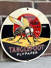 Tanglefoot Flypaper Hi Gloss Aluminum Vintage Style sign picture