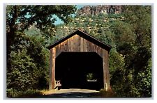 Chico CA California Honey Run Covered Bridge Unposted Chrome Postcard picture