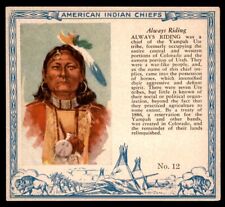 1954 T129 Red Man American Indian Chiefs #12 Always Riding EX picture