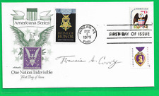 Francis Currey Medal of Honor Recipient SIGNED Eagle First Day Cover STUNNING picture