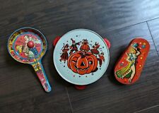Lot Of Vintage Noisemakers - Circus & Halloween, US Metal Toy Co., late 1940's picture