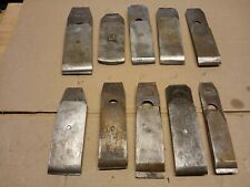 LOT OF 10 Antique Vintage Plane Irons & Chip Breakers Various Sizes & Makes picture