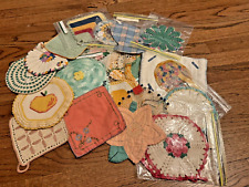 LOT OF 7: Handmade Assorted Potholders, Doilies, Hotpads - GORGEOUS picture