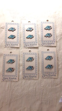 Vintage Retired New On Card Daisy Kingdom Green Blue Buttons picture