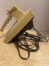 Vintage Sunbeam Mixmaster H-7 Hand Held Mixer 5 Speed Avocado Green Tested Works picture