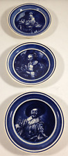 Lot of 3 Vintage Delfts Holland Mini Decorative Plates 3-1/2” picture