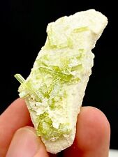 105 CTS  Beautiful  Green Tormaline Cluster With Albite combine Specimen  picture