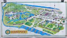 1970 Cedar Point Fold-Out Theme Park Map Sandusky OH Blue Streak 33.5” x 18.5” picture