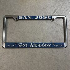 Vintage San Jose CA JOE KERLEY License Plate Frame RARE picture