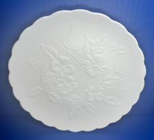 Vintage Kaiser West Germany White Bisque Porcelain 10” Plate Floral Dogwood Mint picture