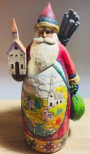 Jim Shore 2004 Collector Heartwood Gods Blessing Christmas Santa Church Figure picture