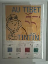 Poster Rare Tintin Au Tibet Gold Out Of Print 15.5x23.5” Herge Vintage Unframed picture