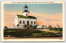 Postcard Old Spanish Lighthouse, Point Loma, San Diego California Posted 1938 picture